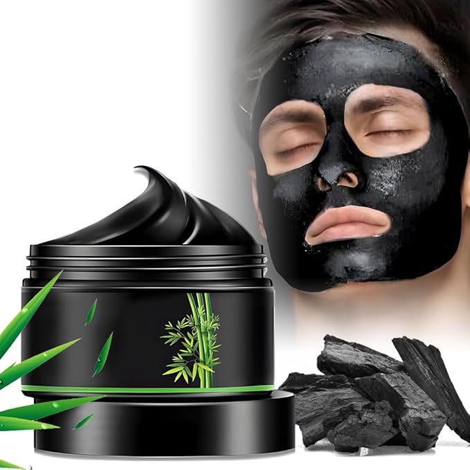 Black Charcoal Peel Off Face Mask For Men, Black Head Remover Facemask, Black Activated Charcoal Face Mask Skincare peel off, Blackhead Remover Strip Facial Mask for All Skin Types, 120g