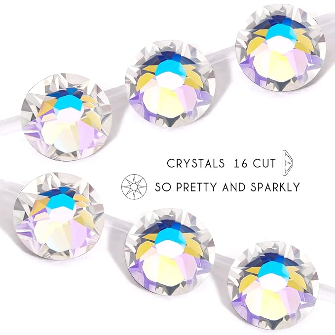 Novani Moon Night Rhinestones 1440pcs Flat Back Round Rhinestone Style 2088 Sparkly Crystal Gemstones for Nail Art and Crafting SS16,3.8-4.0mm