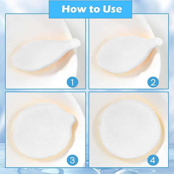 Mgiflw Compressed Facial Sponge,Reusable Makeup Blender 60 Count,Soft Round Wash Sponges for Estheticians Makeup Removal,Face Cleansing Exfoliating Compress Spa Pads for Women,White