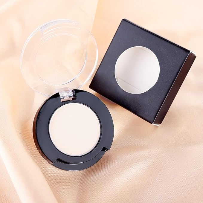 Single Matte Eyeshadow Makeup Palette, Neutral Ivory White Eyeshadows Singles, Monochrome Eye Shadow Palette Makeup for Women, de sombras de ojos, Highly Pigmented Daily Evening Girls Eyeshadow
