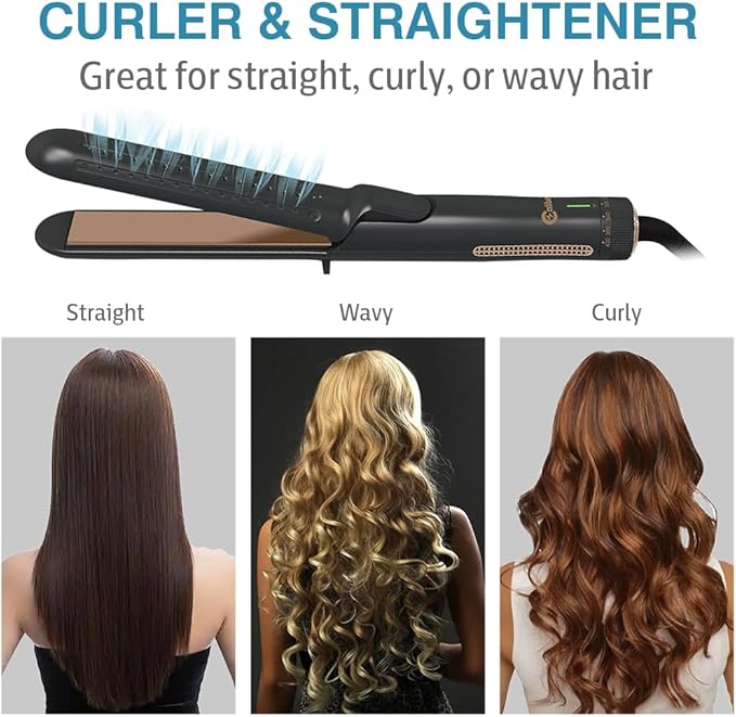 Caliber Breeze XL Hair Styler, 2-Inch Ceramic Plates, CoolAir Technology, 280-430°F Temperature Range