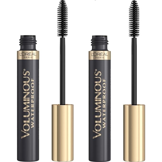 L’Oréal Paris Makeup Voluminous Original Waterproof Mascara, Black, 0.28 Fl Oz (Pack of 2)