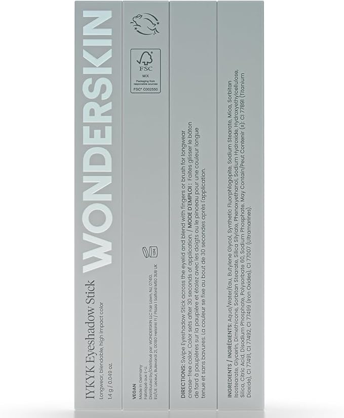 Wonderskin IYKYK Eyeshadow Stick - Longwear Eye Shadow Sticks, Budge-Proof & Waterproof Shimmer Eyeshadow Stick with Built-in Sharpener (Green Smoke)