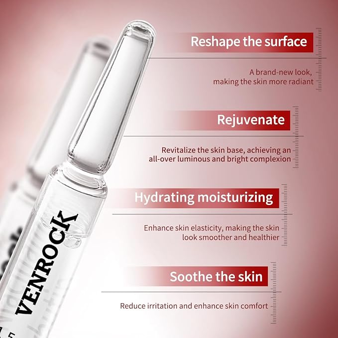 VENROCK Active Niacinamide Ampoule – 10% Vitamin B3 + 2% Arbutin + Tranexamic Acid Serum for Brighter, Even Skin Tone | 1.5ml x 10 Ampoules, Fragrance-Free, Non-Irritating