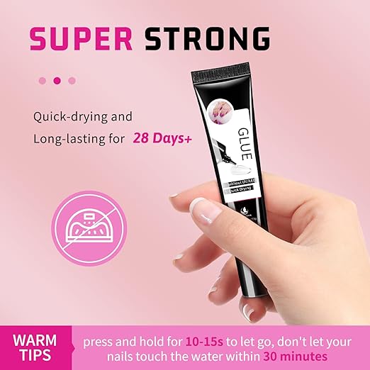 MAGIC ARMOR 15g Semi Solid Nail Glue Gel with 5ml Remover Glue Pen, Super Glue for Press On Nails, No UV Light Needed Long Lasting, Click Removal Pen Design 3-in-1 Remover