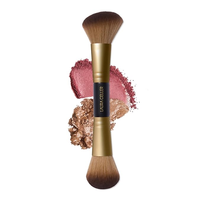 LAURA GELLER NEW YORK Cosmetic Professional Makeup Brushes - Cruelty-Free - 09 Dual-Ended Blush and Bronzer Brush