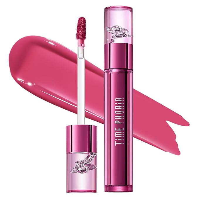 TIMEPHORIA Altera Blurring Lip Tint 007 Surge, Fuschia Pink Glossy to Soft Matte Finish, Blur Lip Lines, Weightless No-Sticky Airy Velvet Texture, Vibrant Hydrating Long-Lasting Lip Makeup
