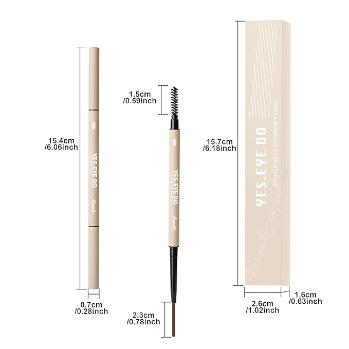 Light Grey Eyebrow Pencil for Older Women, Light Gray Eyebrow Pencil for Grey/Sliver Hair, Ultra Fine Gray Brow Pen with hair like strokes, Long-lasting, Waterproof, Mist, YES.EYE DO