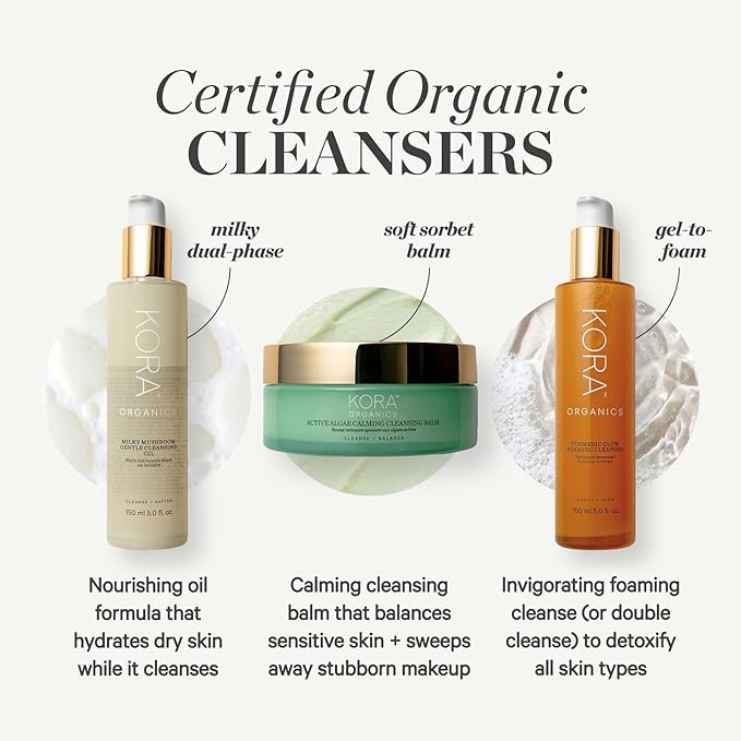 KORA Organics Turmeric Glow Foaming Cleanser, Cleanse & Nourish, Certified Organic, Cruelty Free, 5.07 oz - Face Cleanser