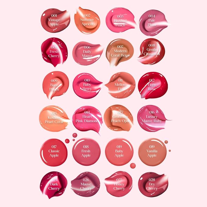 CLIO CRYSTAL GLAM TINT (CHERRY SERIES 027 HONEY CHERRY), Glossy Finish, Lightweight, Buildable, Glass-Like, Smoothing, Long-Lasting, Vivid, Transparent, Shiny, Moisturizing Lip Stain, Korean Lip Tint
