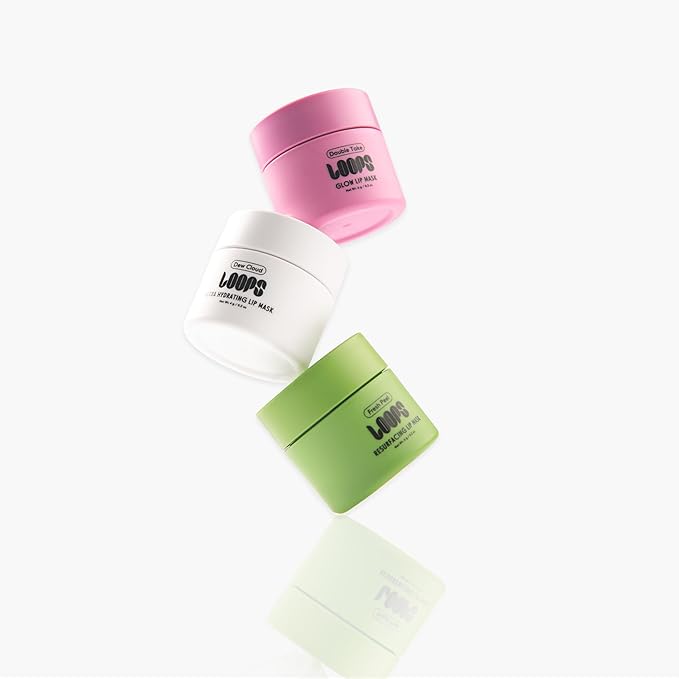 LOOPS Luxe Lips Trio Ultra Hydrating Lip Masks - Exfoliate, and Restore Hydration Below the Surface - Lip Balm - Gifts for Women, Stocking Stuffer