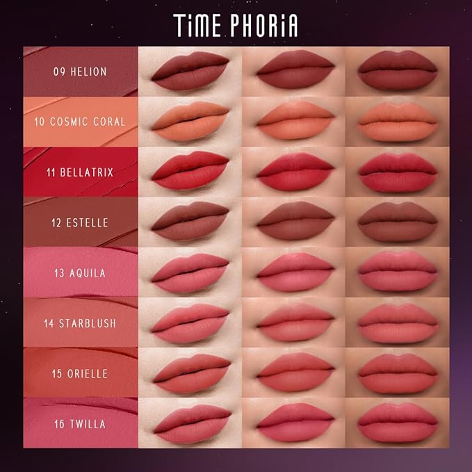 NEBULA VELVET LIP CREAM-Long Lasting Lip Stain, Waterproof and Transferproof Lip Tint, Matte Finish, Smooth Out Lip Lines, Lightweight & High Coverage, Stocking Stuffers (01 CORDELIA)