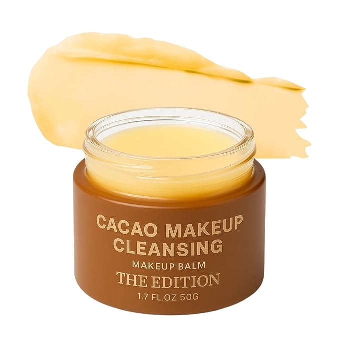 The Edition Cacao Balm Makeup Remover & Cleansing Balm – Gentle Face & Eye Makeup Cleanser for Waterproof Makeup, Hydrating Skincare for All Skin Types, 50g