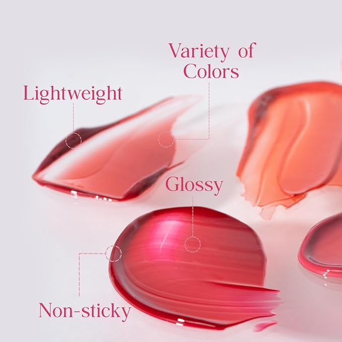 CLIO CRYSTAL GLAM TINT (CHERRY SERIES 027 HONEY CHERRY), Glossy Finish, Lightweight, Buildable, Glass-Like, Smoothing, Long-Lasting, Vivid, Transparent, Shiny, Moisturizing Lip Stain, Korean Lip Tint