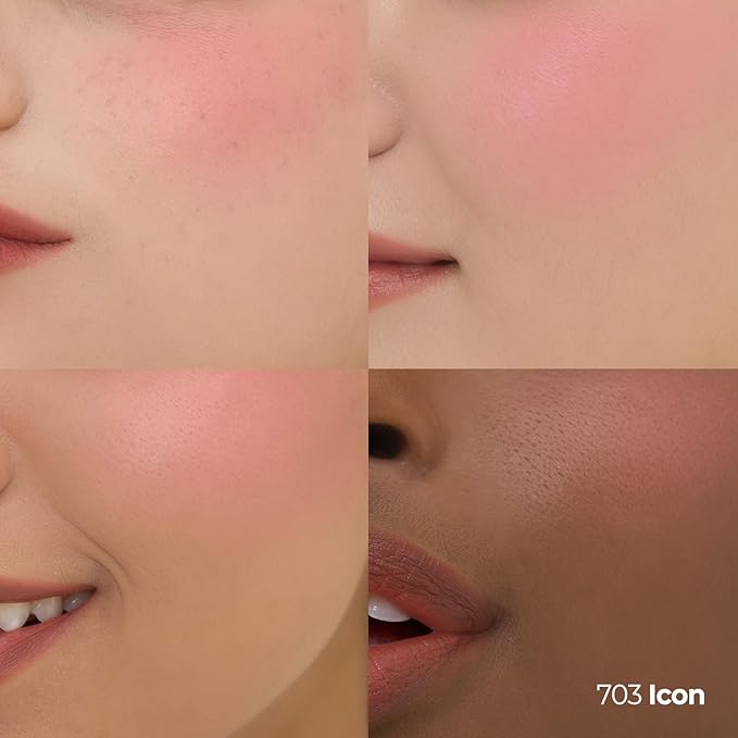 Laka Love Silk Blush, Radiant Powder Blush, Silky, Buildable Color with a Natural Glow, Long Lasting, Moisturizing Formula for a Fresh, Flushed Look, K-Beauty (#703 Icon)