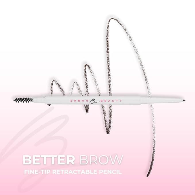 Better Brow - Retractable Eyebrow Pencil with Spoolie | Vegan & Cruelty-Free | Long-Lasting, Precision Brow Definer for Natural, Flawless Brows - Available in 6 Shades (DARK CHOCOLATE)