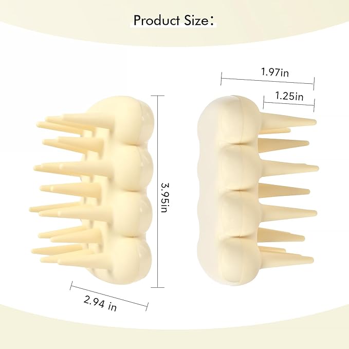 KISMETICS Luxury Shampoo Brush, Scalp Massager and Exfoliator Features Soft Bristles to Aid in Dandruff Relief, Increase Circulation, Stimulate Hair Growth for Healthy Looking Hair