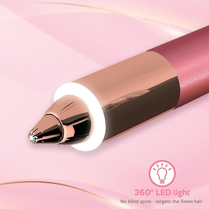 iMusthav Eyebrow Hair Remover for Women | 18K Gold-Plated Head | 360° LED Light Portable Painless Epilator