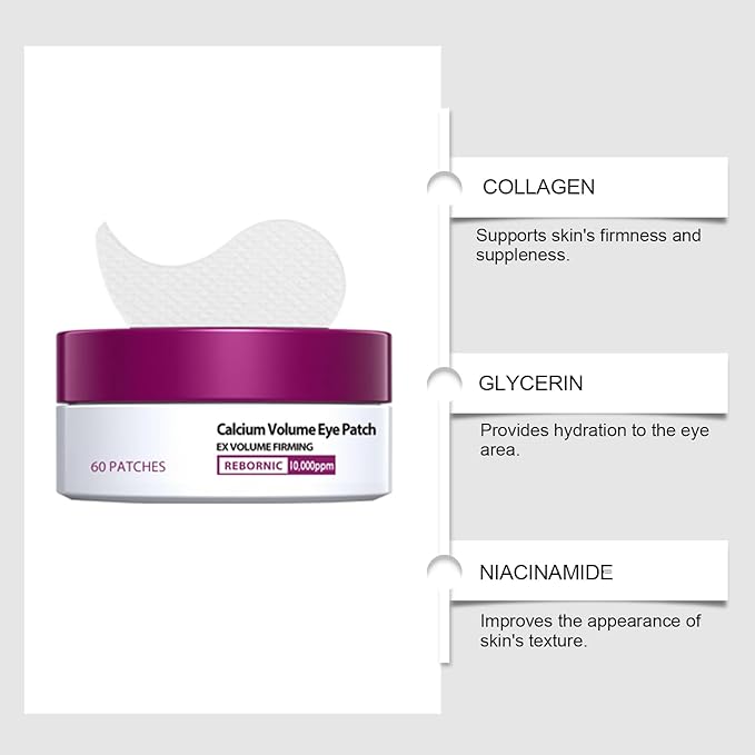 Under Eye Patches for Puffiness and Dark Circles, Hydrogel Eye Mask 60 Pairs to Reduce Fine Lines & Wrinkles, Hydrating Firming Treatment with Glycerin, Daily Eye Care for Men & Women