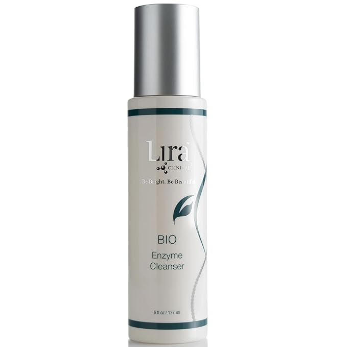 Lira Clinical BIO Enzyme Cleanser for Oily Skin Control - Papaya Enzyme Gel Face Wash - Hydrophilic Exfoliating Facial Cleanser - Deep Cleansing Skincare with Resurfacing and Hydrating Care - 6 Oz