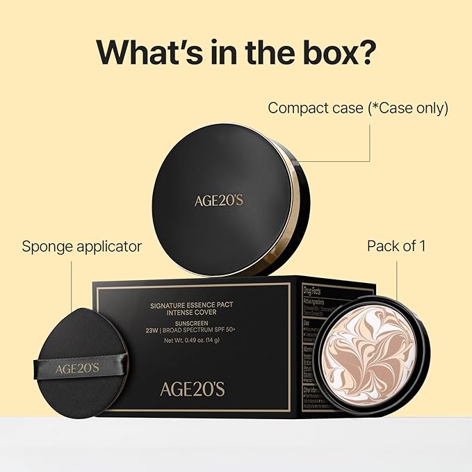 [NEW] AGE20'S Signature Essence Pact | 41N MOCHA | Vegan Korean Cushion Foundation | Pack of 1 | Cream Foundation, Dewy & Glow Finish, Natural Coverage, SPF 50+