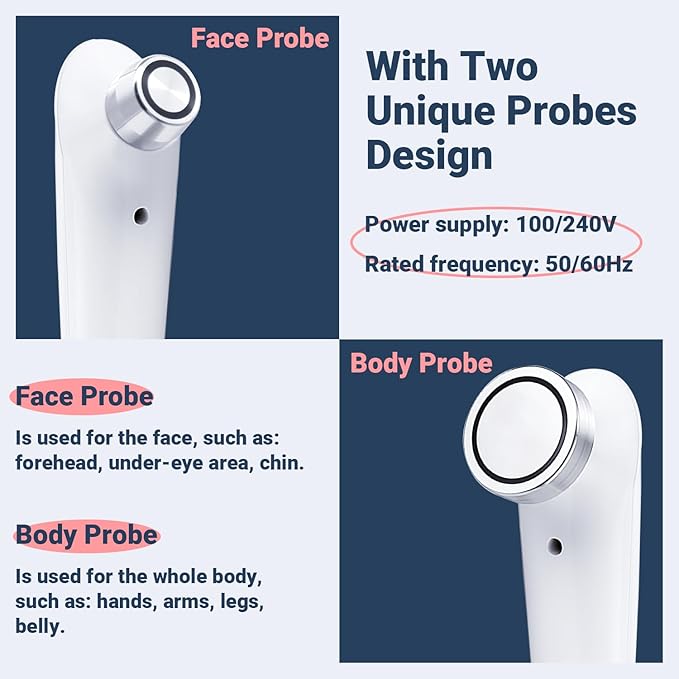 Radio Frequency Skin Tightening - TUMAKOU RF Radiofrecuencia Facial Skin Machine for Face and Full Body - with 3 Energy Levels & Timer