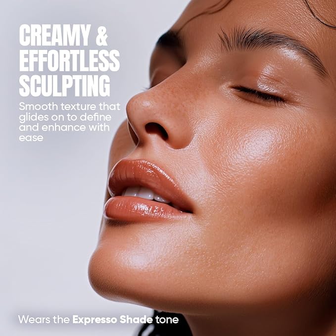 TOTEMICA Cream Contour Stick, “Enigmatic Goddess” by Ana Patricia, Cool Toned Sculpting Makeup, Soft Matte Cream Formula, Long-Lasting Blendable Face Shaping Stick | 0.15 oz - Expresso Shade