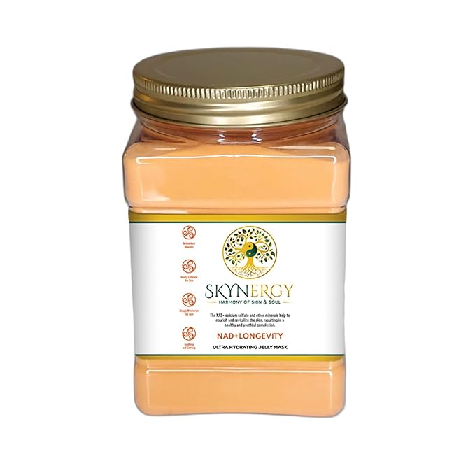 NAD+Longevity Jelly Mask - Professional Peel Off Mask for Hydration & Glow - Vajafacial Jelly Mask - Spa Grade Skincare Mask for Home Use, HydroGlo Face Mask |12 Applications (30 Fl Oz)