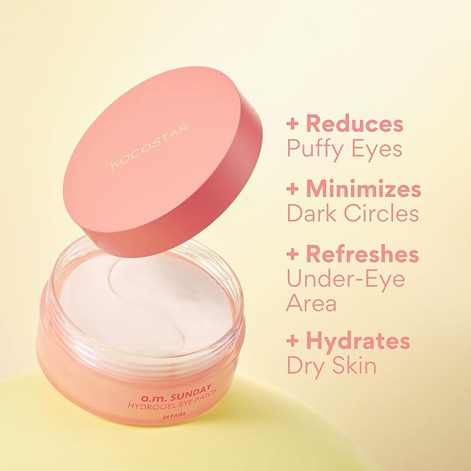 Hydrogel Eye Patches with Low Molecular Weight Norwegian Bio-Collagen, Reduces Dark Circles and Wrinkles, Under Eye Masks for Puffy Eyes, Hydrating for Dry Skin, Korean Skincare (48 patches)