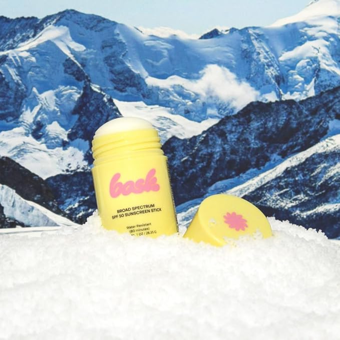 Bask SPF 50 Sunscreen Stick – Fragrance Free, Reef Safe Face & Lip Sunblock for Skiing, Snowboarding & Winter Sports – Broad Spectrum, Moisturizing & Travel-Friendly Sun Stick, 1oz