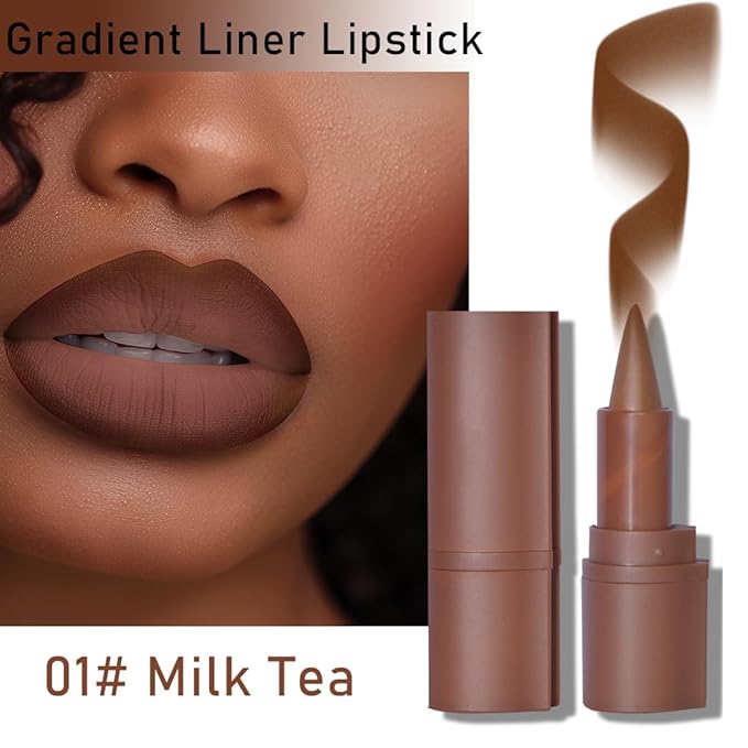 BAISEN DIARY 2-in-1 Gradient Lip Liner and Lipstick Lip Combo Set - Achieve Flawless Contour and Gradual Ombre Effect with Easy-to-Use Crayon Form and Cone Tip (01&04&06, 1 Count (Pack of 3))