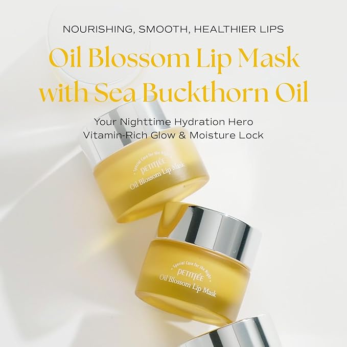 Sleeping Lip Mask Sea Buckthorn Oil 0.53 Oz. | Day & Night Lip Balm, Overnight Lip Mask, Lip Treatment for Dry & Crack Lips, Deep Moisturizing with Vitamin E, Shea Butter, 6 Phyto Oil Complex