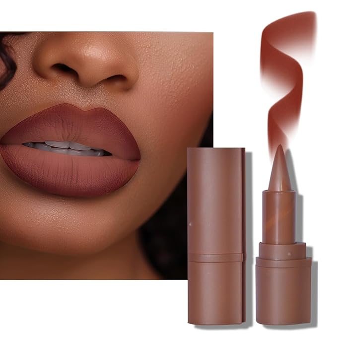 BAISEN DIARY 2-in-1 Gradient Lip Liner and Lipstick Lip Combo Set - Achieve Flawless Contour and Gradual Ombre Effect with Easy-to-Use Crayon Form and Cone Tip (02# Dusk, 1 Count (Pack of 1))