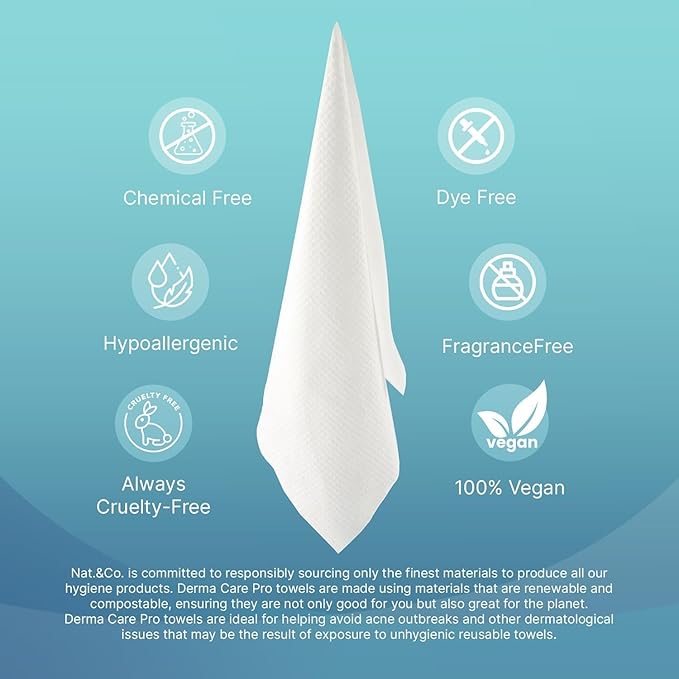 Face Towels,Disposable Face Towel, Facial Washcloth, Makeup Remover Dry Wipes,50 Ct,Clean Facial Towels for Sensitive Skin, (4, XL)
