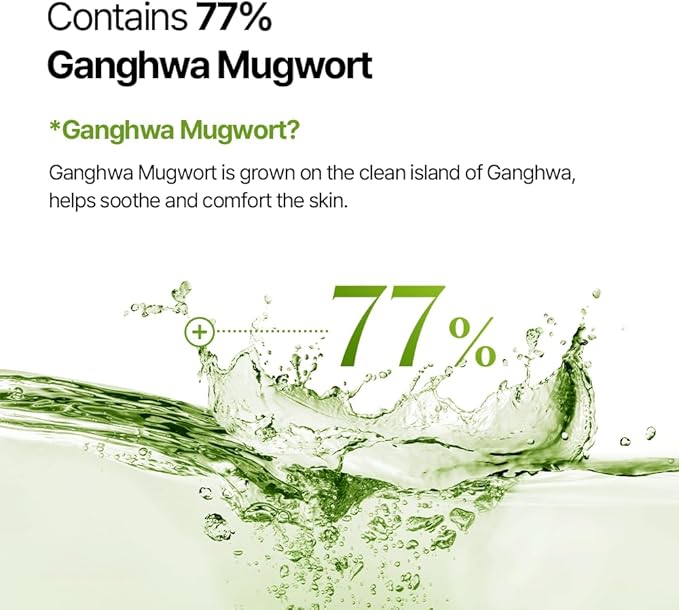 NUARIN Ganghwa Mugwart Calming Toner 200ml / 6.76 fl.oz | 77% Ganghwa-Origin Mugwort Extract | LHA Exfoliating Toner for Pore & Sebum Care | Vegan | Korean Skincare