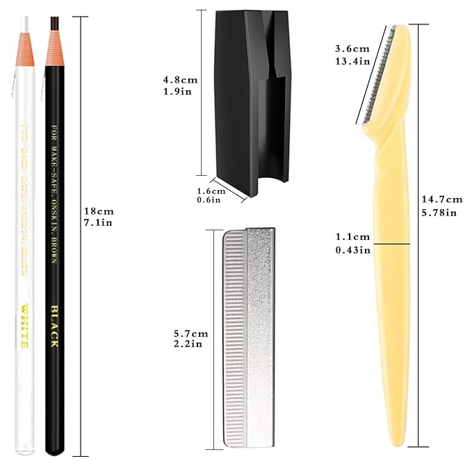 KAIQIKAIXI 6Pcs Multicolor Waterproof Eyebrow Pencils Makeup Set For Marking, Filling And Outlining, Tattoo Makeup And Microblading Supplies Kit-Hard Refills Are Easy To Color (colour)