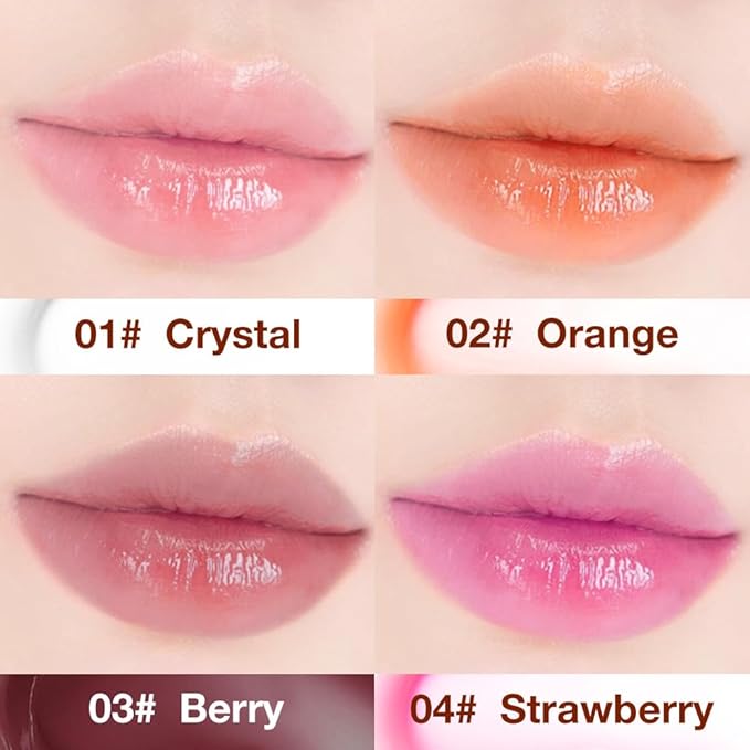 evpct 4Pcs Color Changing Lipstick Long Lasting Waterproof 24 Hours Original for Women, Honey Orange Raspberry Strawberry Pink PH Mood Permanent Color Changing Lipstick Lip Balm, labial magico