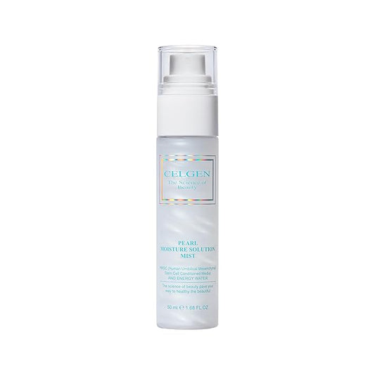 Pearl Moisture Solution Mist – Ultra Fine 3-in-1 Setting Spray with Niacinamide and Pearl Extract, Glow Makeup Primer for Dry Skin, Travel Size Lightweight Facial Toner (1.68 fl oz)