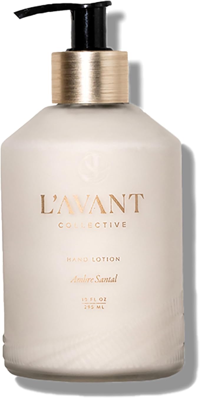 L’AVANT Collective High Performing Hand Lotion | Hydrating, Plant-Based Moisturizer w/Naturally Derived Ingredients | Ambre Santal Scent | 10 FL oz Refillable Bottle