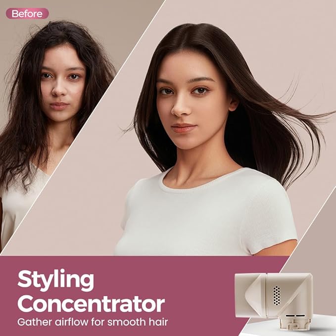 Lecomely 5 in 1 Hot Air Styler Wrap with Automatic Curling & Drying High-Speed Hair Dryer Brush with Negative Ion Technology for Frizz Control & Long Lasting Styles AirEdge A3