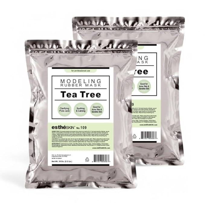 No.109 Tea Tree Modeling Mask Powder for Professional Facial Treatment, 35 Oz. (2 pack)