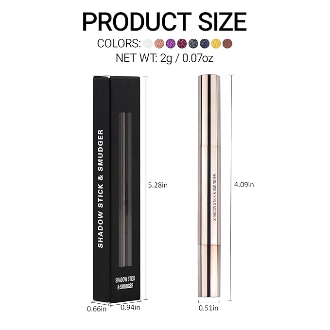 Erinde Waterproof Cream Eyeshadow Stick, Magenta Purple Shimmer Eye Shadow Sticks, Cream to Powder Eyeshadow Crayon, Buildable & Blendable Long-Lasting Eye Shadow Stick, Vegan & Cruelty-Free, C09