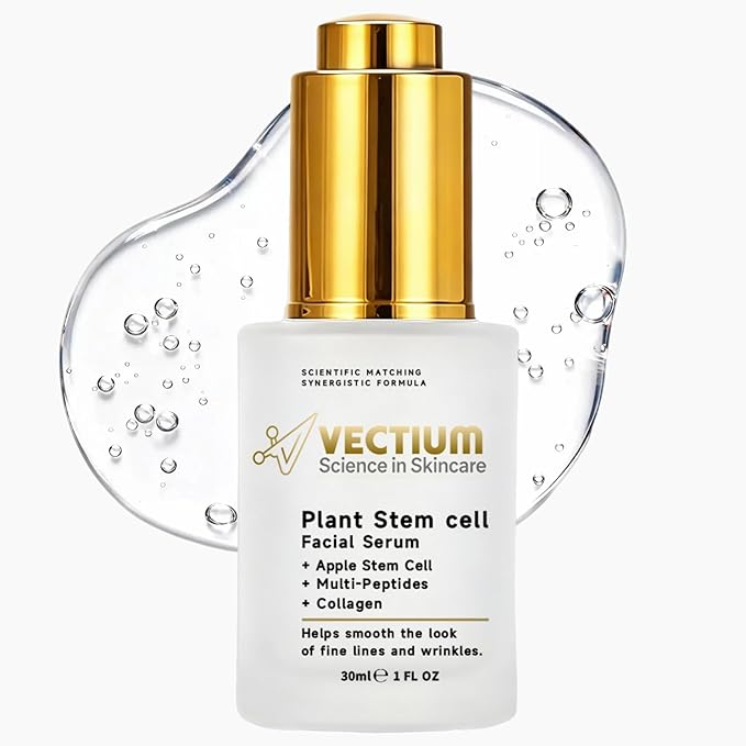 Stem Cell Serum for Face - Apple Stem Cell & Multi-Peptides - Instant Face Lift Serum Helps Reduce Fine Lines Appearance & the look of contours - Suitable for All Skin Types - 1 Fl Oz