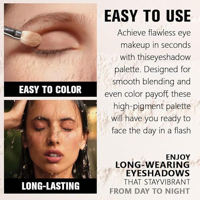 Single Matte Eye Shadow Palette Makeup, Coffee Matte Eyeshadow For Mature Women, Monochrome Eye Shadow Makeup, Pigmented Waterproof Sombras Para Ojos, Vegan, Talc, Paraben & Cruelty Free, 27