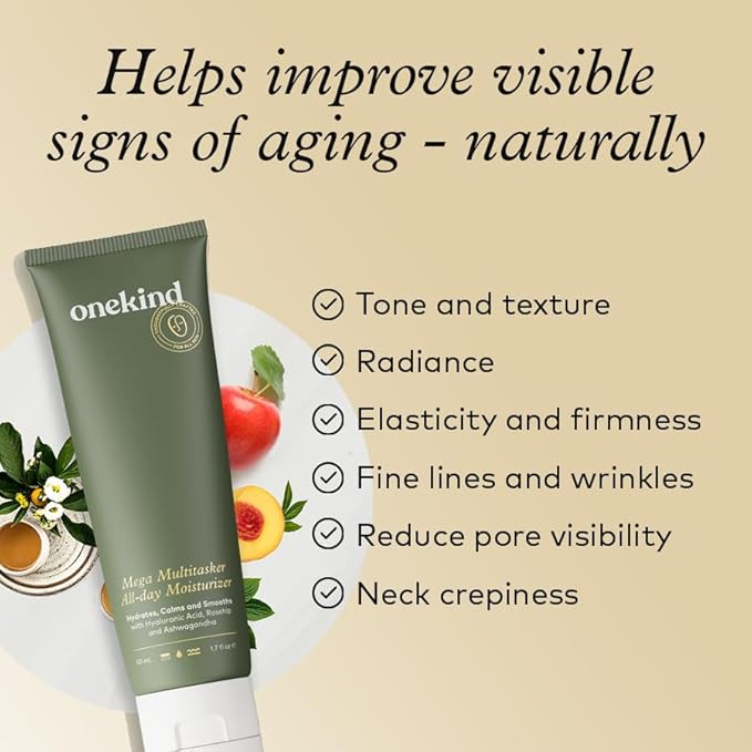 Onekind 24/7 Perfect Pair - Dream Cream Nighttime & Mega Multitasker Daytime Moisturizer for anti aging