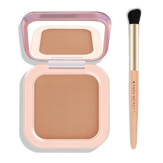 Contour Powder Palette, Matte Smooth Texture Ultra-fine Lightweight Blendable Pressed Powder, Multiuse Baked Contour for Face Sculpting Makeup-BRONZER