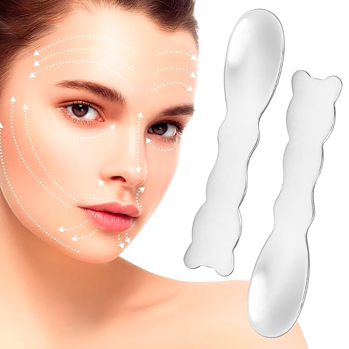 Pndeyo 3pcs Mini Metal Makeup Spatula, Reusable Cosmetic Cream Spatulas Spoon, Skincare Scoop Applicator Facial Massage Beauty Tools for Mixing and Sampling Face Eye Cream- Silver
