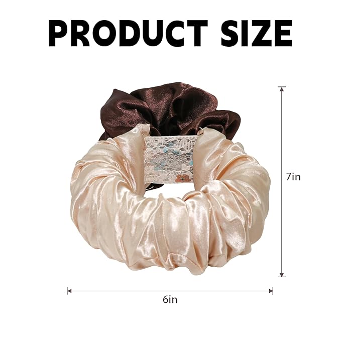 Heatless Hair Curler Overnight to Sleep In,Heatless Curling Scrunchie for Women Soft Silk Lazy Rollers Headband for Long Hair Overnight. (Brown Leopard)
