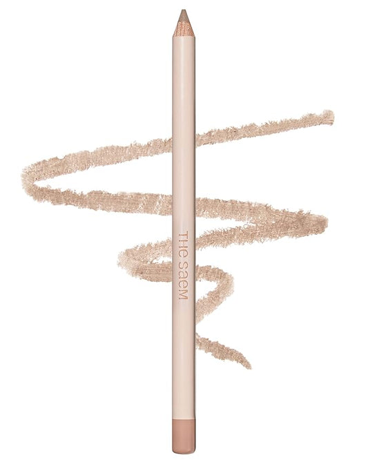 THESAEM Cover Perfection Lip Pencil - 06 Oat Gray - Slim 4mm Lip Liner for Overlip Correction - Korean Makeup Lip Contouring Pencil Easy Blending Formula, 0.04oz