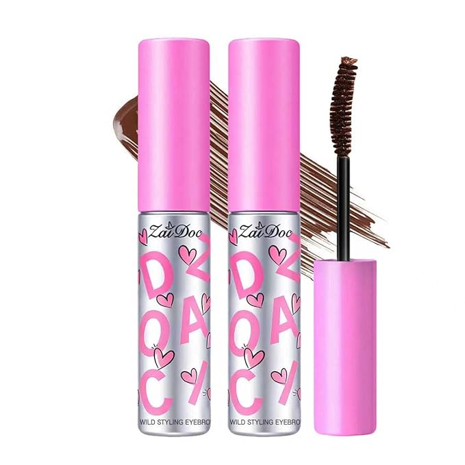 2 Packs Eyebrow Gel, Buildable, Creates Full, Voluminous-Looking Brows, Locks Hairs In Place, 24hrs for Soft Full Brows, 5g (02#)